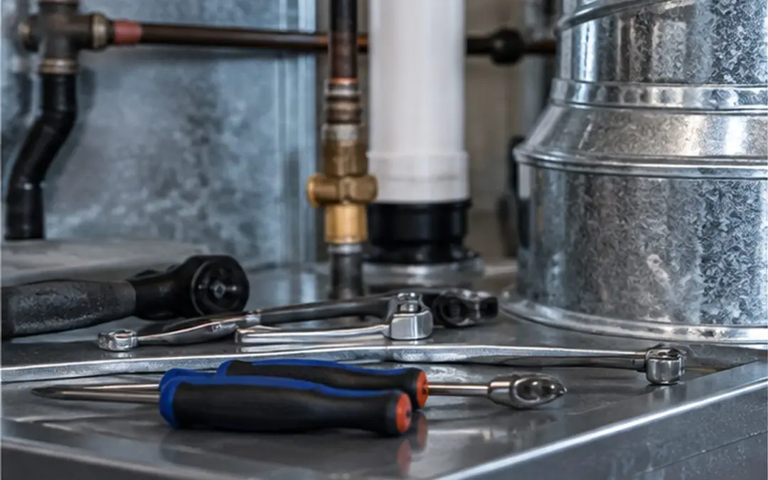 Heating service tools near furnace venting